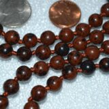 Mahogany Obsidian Necklace with deep reddish-brown beads, ideal for grounding, protection, and emotional healing, associated with the Root and Sacral Chakras.