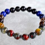 Genuine Black Tourmaline Mala Bracelet for Capricorn sun sign with root chakra grounding benefits