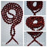 Rosewood Mala Necklace designed for Root Chakra alignment, promoting grounding, stability, and resilience, with natural wood beads resonating with Capricorn and Sagittarius.