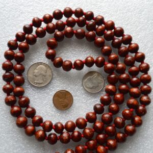 Rare Bodhi Buddha Prayer Beads Mala Necklace designed for spiritual growth and Root Chakra support, handcrafted for meditation and enlightenment.