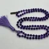 Purple Jade Beads Necklace featuring genuine purple jade beads, designed for Third Eye Chakra balance and Pisces intuition.