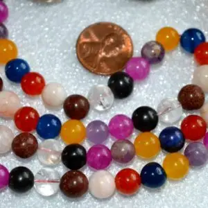 Navratan 9 Planets Handmade Chakra Mala Beads Necklace featuring genuine Navratan stones, designed to support all chakras and provide holistic spiritual balance.