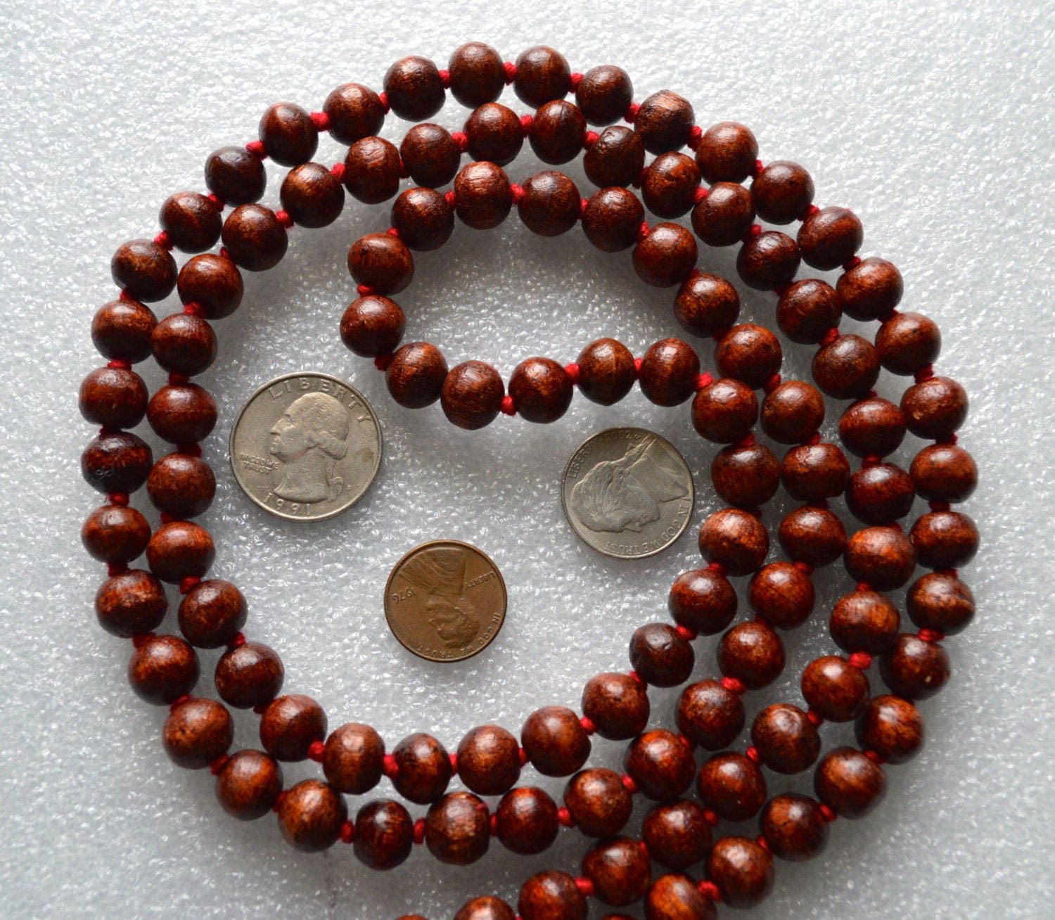 Rare Bodhi Buddha Prayer Beads Mala Necklace designed for spiritual growth and Root Chakra support, handcrafted for meditation and enlightenment.