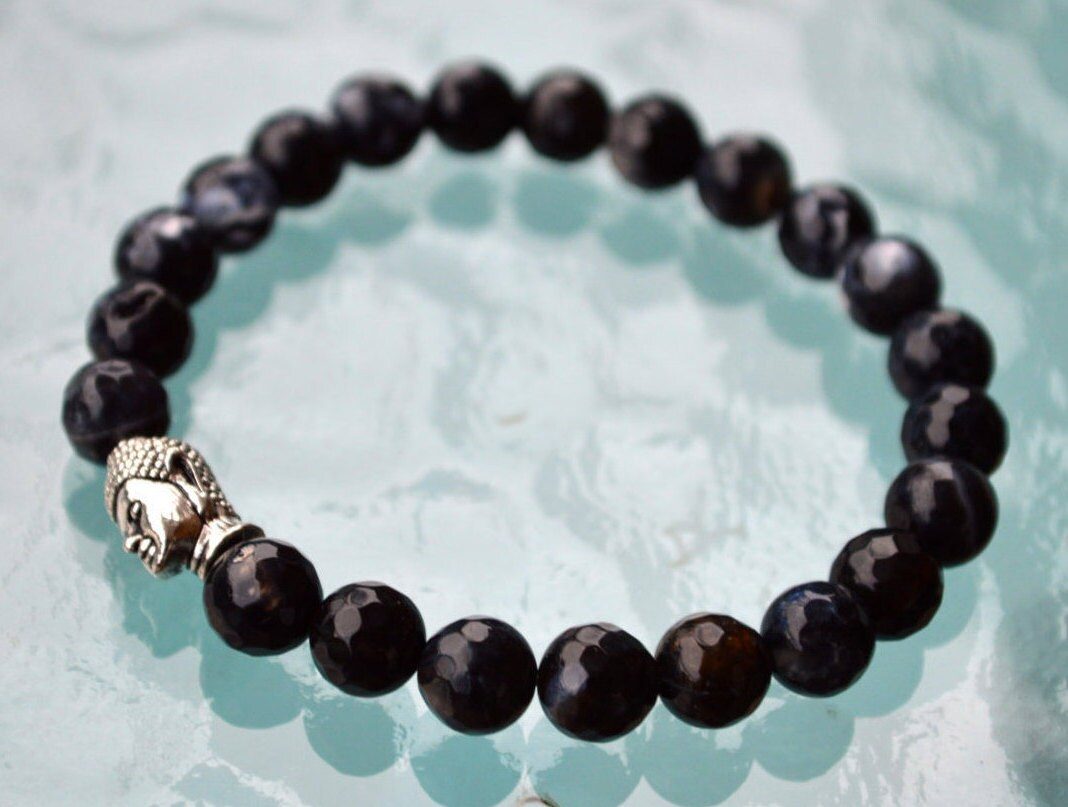 Genuine Black Tourmaline Mala Bracelet designed to deflect radiation, repel negative energy, and transform it into positive energy